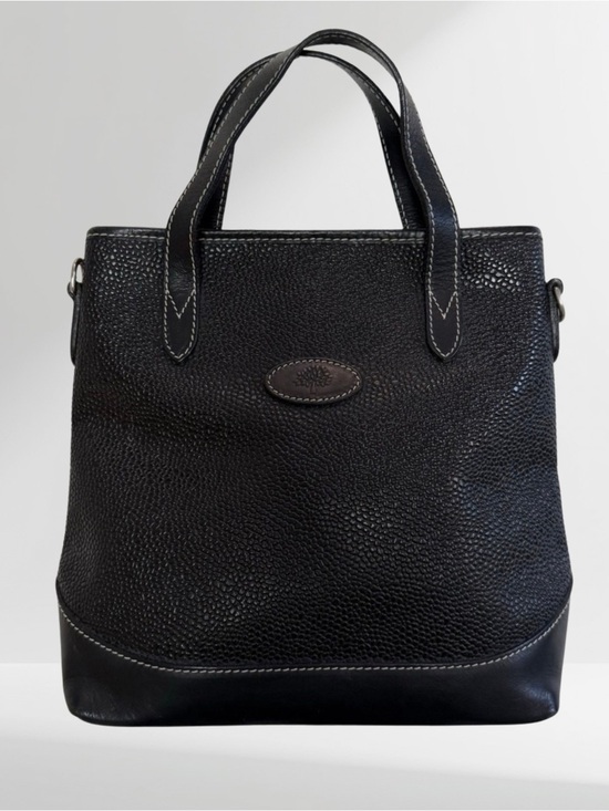 Mulberry Handbags - Vintage Mulberry Mini Bell Tote Bag Black Scotchgrain Pebble Leather Coin Purse